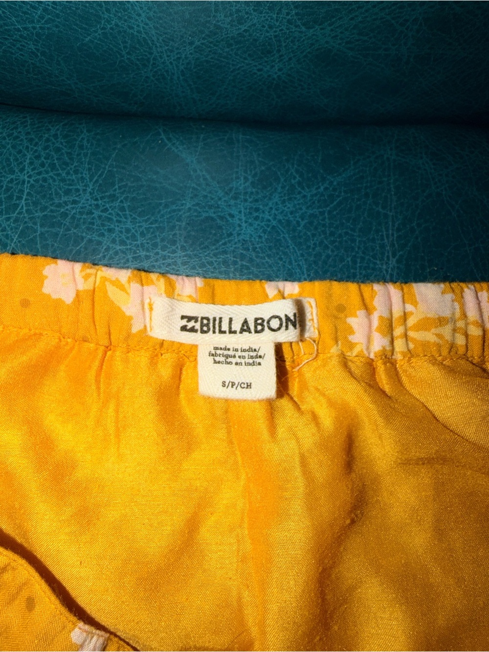 Billabong Yellow Floral A-Line Skirt - Picture 3 of 3